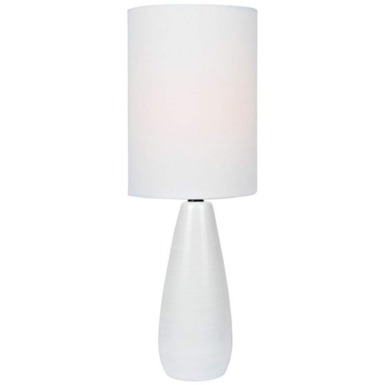 Image 1 Lite Source Quatro 17 inch High White Ceramic Modern Accent Table Lamp