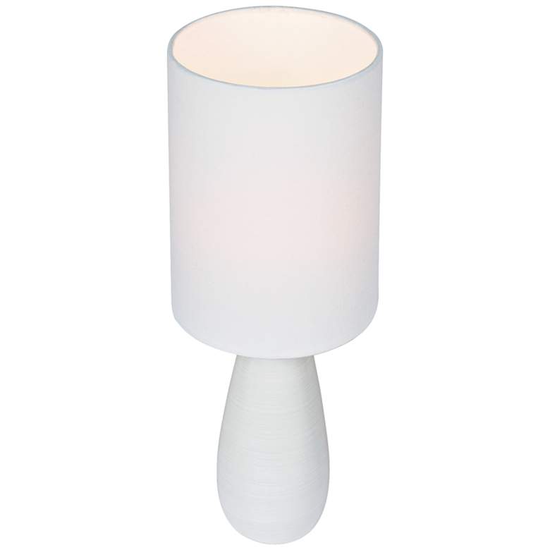 Image 2 Lite Source Quatro 17 inch High White Ceramic Modern Accent Table Lamp more views