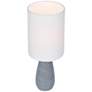 Lite Source Quatro 17" White Shade Gray Ceramic Accent Table Lamp