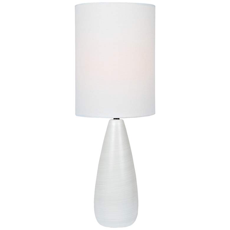 Image 1 Lite Source Quatro 26 1/4 inch Modern White Ceramic Table Lamp