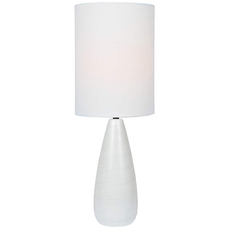 Image 1 Lite Source Quatro 26 1/4" Modern White Ceramic Table Lamp