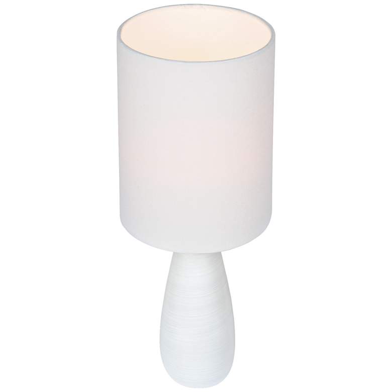 Image 2 Lite Source Quatro 26 1/4 inch Modern White Ceramic Table Lamp more views
