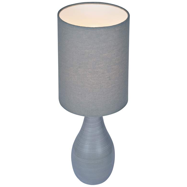 Image 2 Lite Source Quatro 31" High Gray Modern Table Lamp with Gray Shade more views