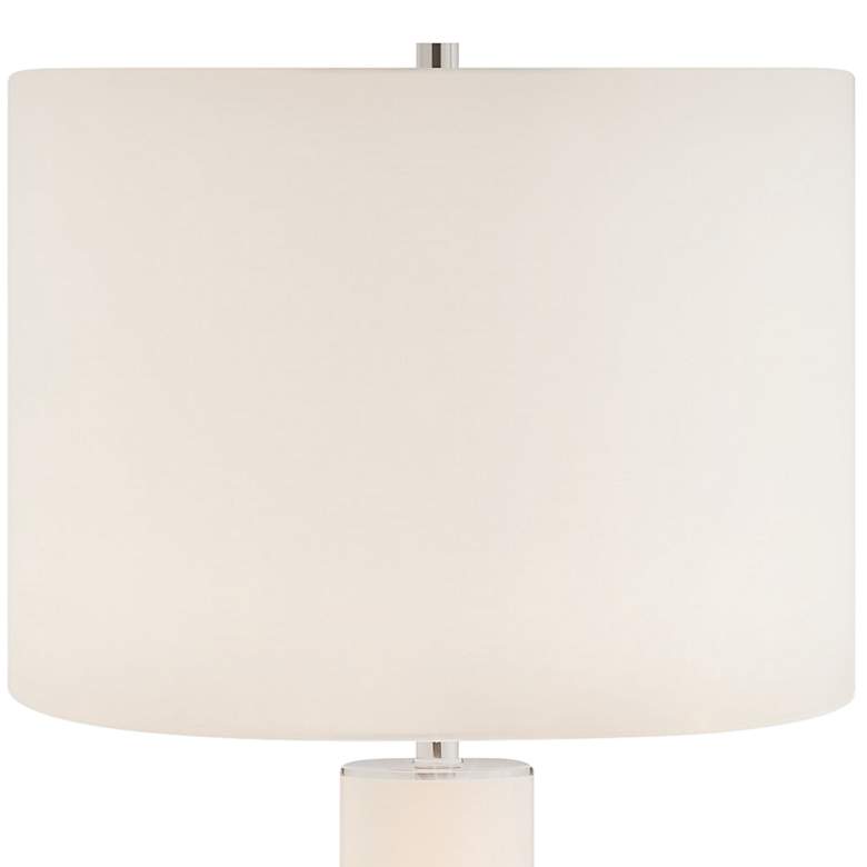 Image 4 Lite Source Quilla 26 inch White Glass LED Table Lamp with USB Ports more views