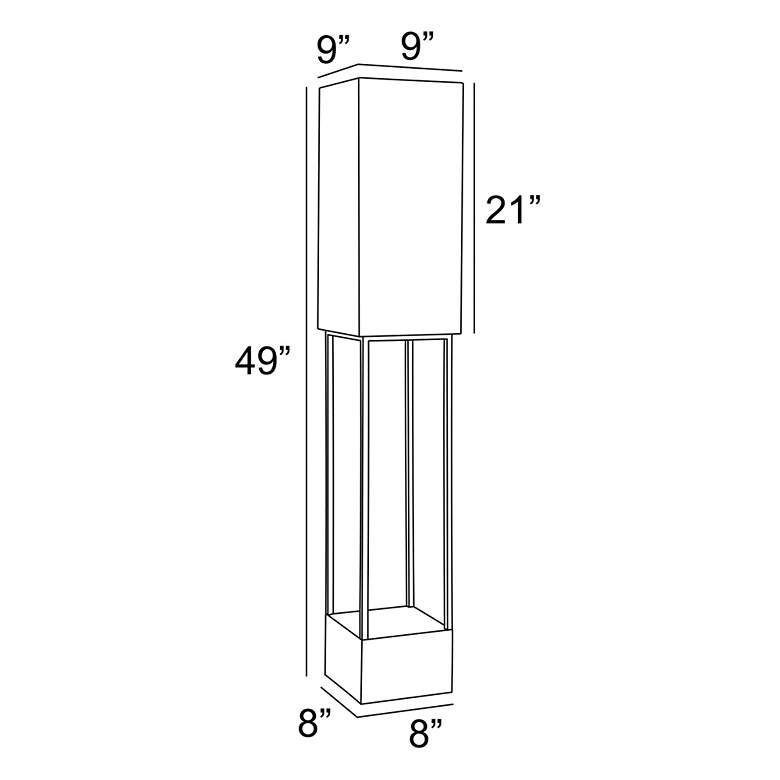 Image 6 Lite Source Quinlan 49" Battery Powered LED Outdoor Floor Lamp more views