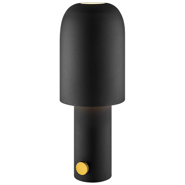 Image 1 Lite Source Quito 15" High Modern Matte Black Cordless Table Lamp