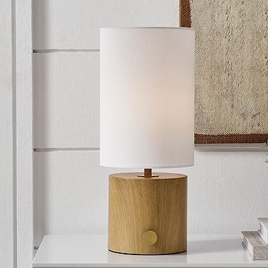 Lite Source Quoba 15 1/4" High Oak LED Accent Table Lamp