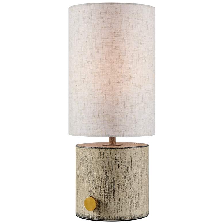 Image 1 Lite Source Quoba 15 1/4 " High Modern Rustic Cordless Table Lamp