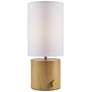 2_Lite Source Quoba 15 1/4" High Oak LED Accent Table Lamp