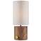 Lite Source Quoba 15 1/4" Matte Walnut LED Accent Table Lamp