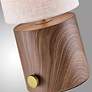 3_Lite Source Quoba 15 1/4" Matte Walnut LED Accent Table Lamp more views