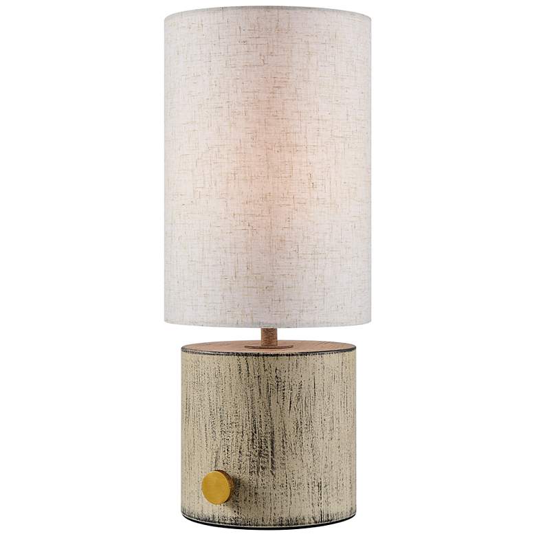 Image 1 Lite Source Quoba 15 1/4"H Rustic LED Cordless Table Lamp