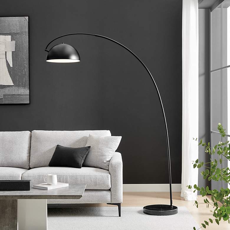 Image 3 Lite Source Raelynn 78" High Black Modern Arc Floor Lamp more views