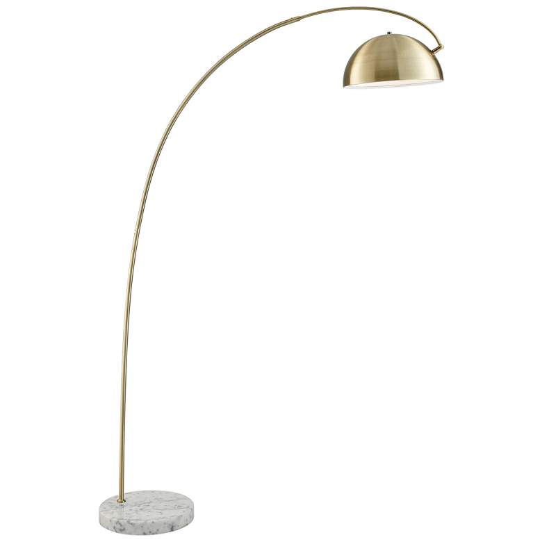 Image 2 Lite Source Raelynn 78" High Brushed Brass Modern Arc Floor Lamp