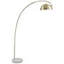 2_Lite Source Raelynn 78" High Brushed Brass Modern Arc Floor Lamp