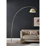 1_Lite Source Raelynn 78" High Brushed Brass Modern Arc Floor Lamp