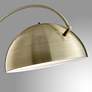 4_Lite Source Raelynn 78" High Brushed Brass Modern Arc Floor Lamp more views
