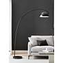 1_Lite Source Raelynn Black Arc Floor Lamp