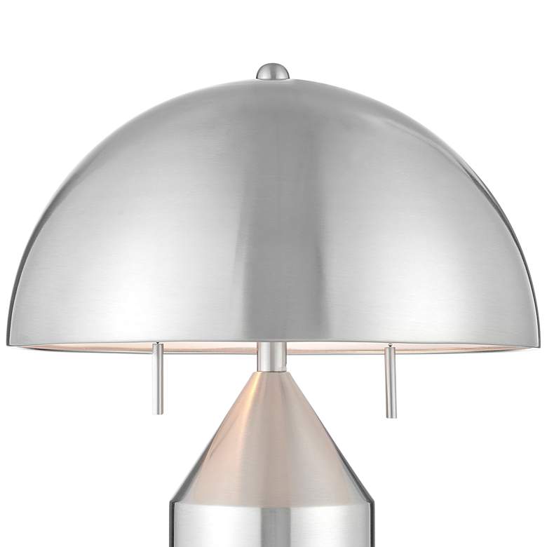 Image 3 Lite Source Ranae 21 1/2" Brushed Nickel Modern Mushroom Table Lamp more views