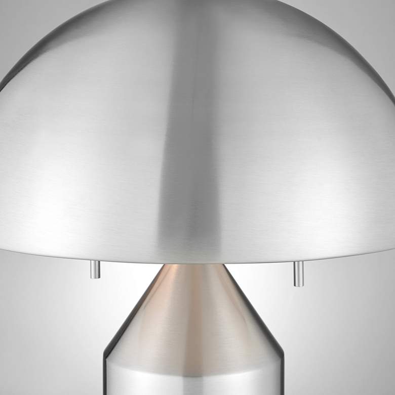 Image 5 Lite Source Ranae 21 1/2" Brushed Nickel Modern Mushroom Table Lamp more views