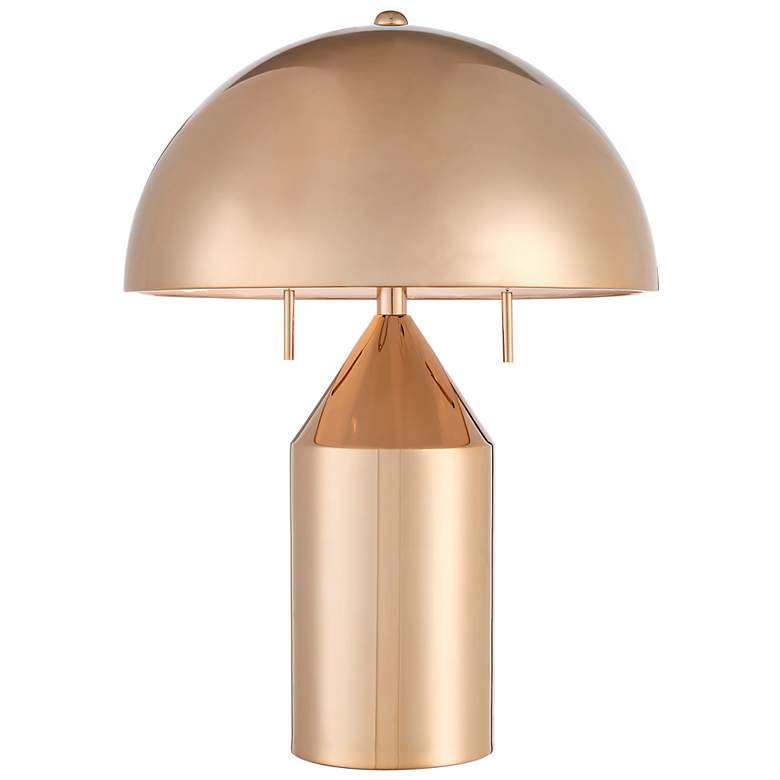Image 2 Lite Source Ranae 21 1/2" French Gold Metal Modern Mushroom Table Lamp