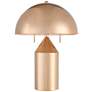2_Lite Source Ranae 21 1/2" French Gold Metal Modern Mushroom Table Lamp