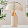 1_Lite Source Ranae 21 1/2" French Gold Metal Modern Mushroom Table Lamp
