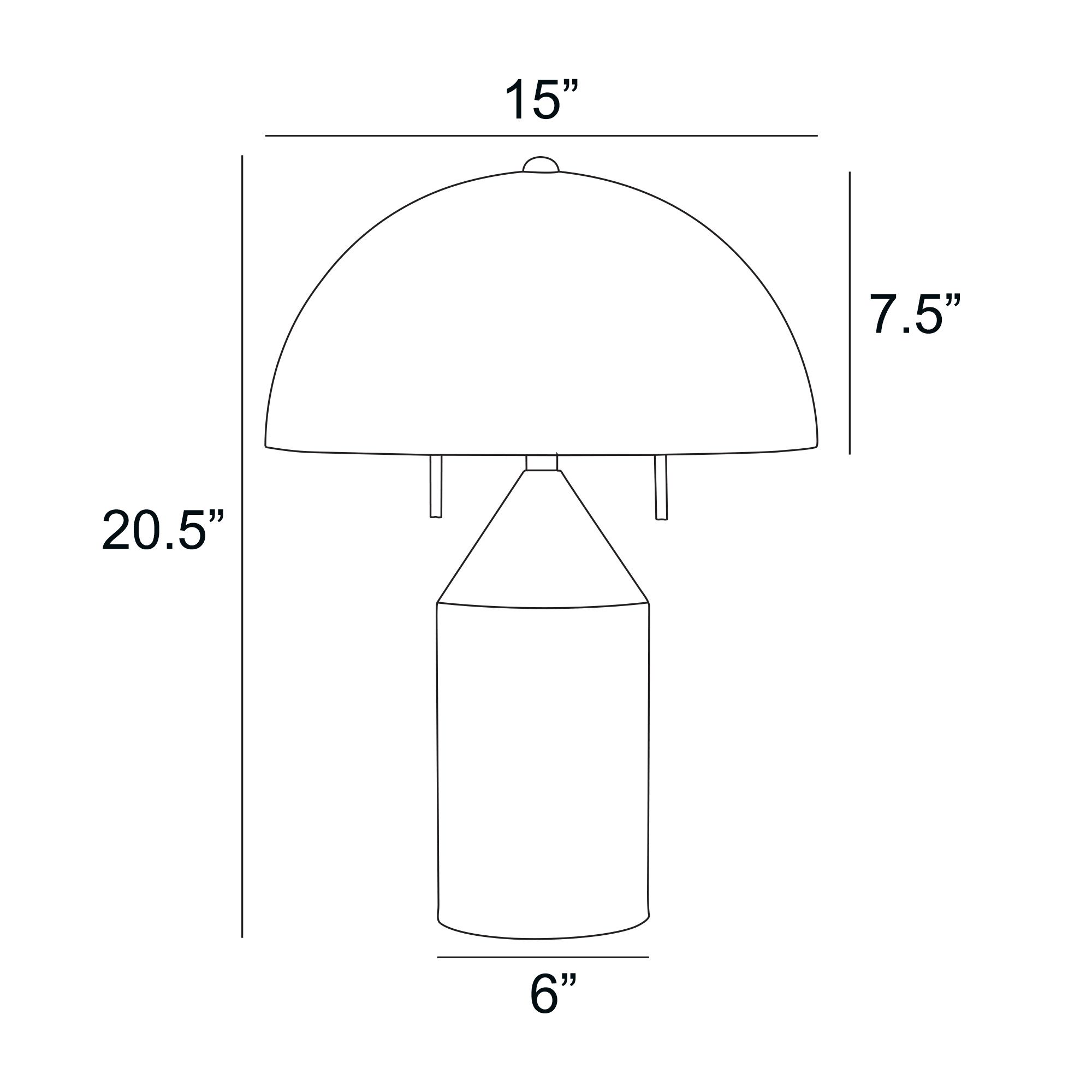 Image 4 Lite Source Ranae 21 1/2" French Gold Metal Modern Mushroom Table Lamp more views