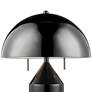 Lite Source Ranae 21 1/2" Gloss Black Metal Modern Mushroom Table Lamp
