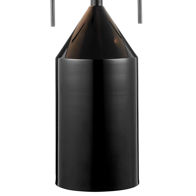 Image 4 Lite Source Ranae 21 1/2" Gloss Black Metal Modern Mushroom Table Lamp more views
