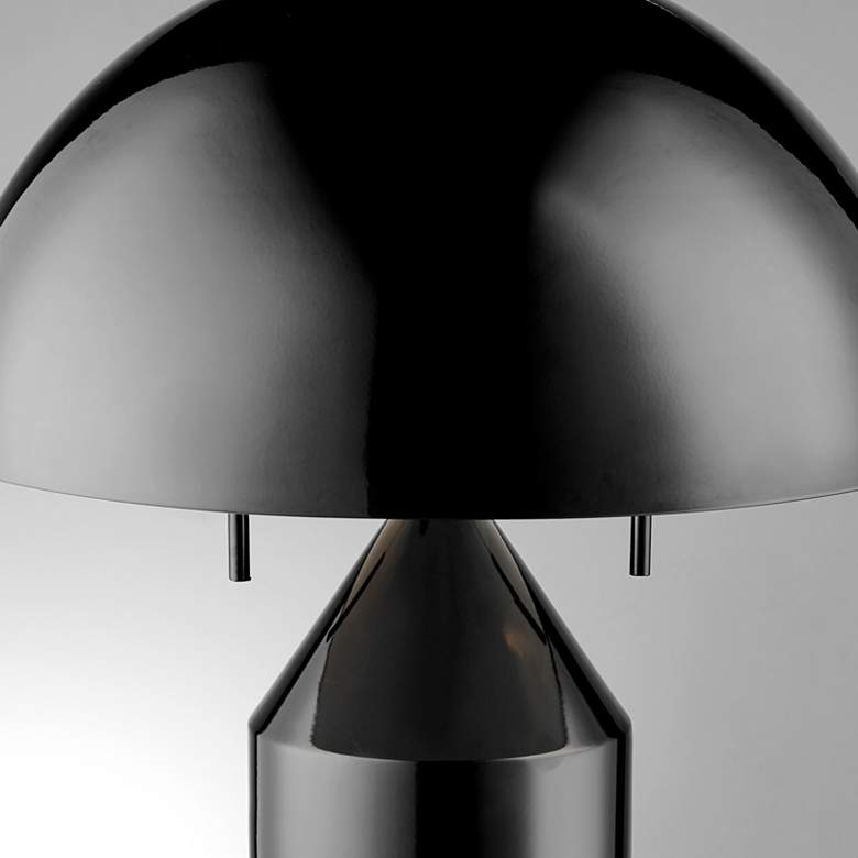 Image 5 Lite Source Ranae 21 1/2" Gloss Black Metal Modern Mushroom Table Lamp more views