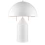 2_Lite Source Ranae 21 1/2" Gloss White Metal Modern Mushroom Table Lamp