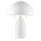 Lite Source Ranae 21 1/2" Gloss White Metal Modern Mushroom Table Lamp