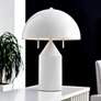1_Lite Source Ranae 21 1/2" Gloss White Metal Modern Mushroom Table Lamp