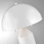 3_Lite Source Ranae 21 1/2" Gloss White Metal Modern Mushroom Table Lamp more views