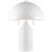 Lite Source Ranae High Gloss White Metal Modern Mushroom Table Lamp