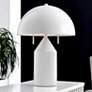 Lite Source Ranae High Gloss White Metal Modern Mushroom Table Lamp
