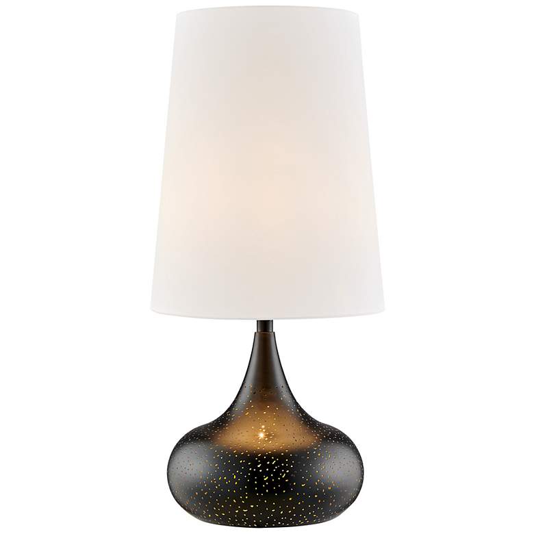 Image 2 Lite Source Rayssa 30" High Black Gold Glass Night Light Table Lamp