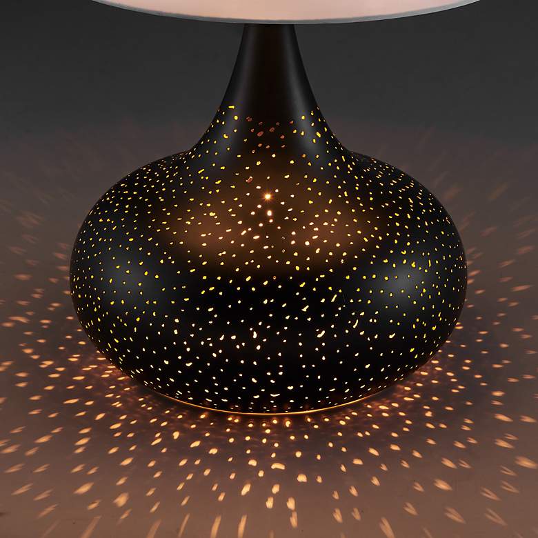 Image 4 Lite Source Rayssa 30" High Black Gold Glass Night Light Table Lamp more views