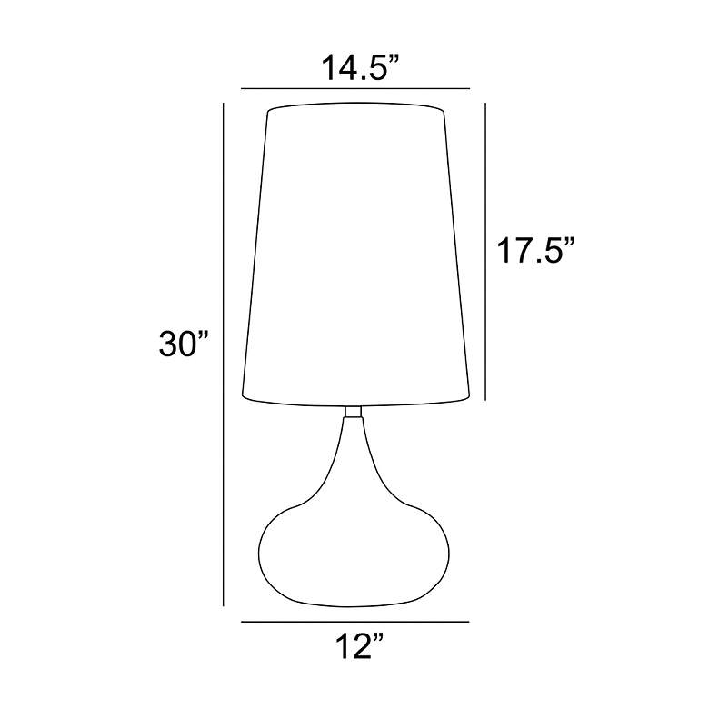 Image 5 Lite Source Rayssa Black Glass Table Lamp with Night Light more views