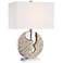 Lite Source Reeder Faux Marble and Acrylic Table Lamp