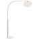 Lite Source Reina Brushed Nickel Arc Lamp with White Shade