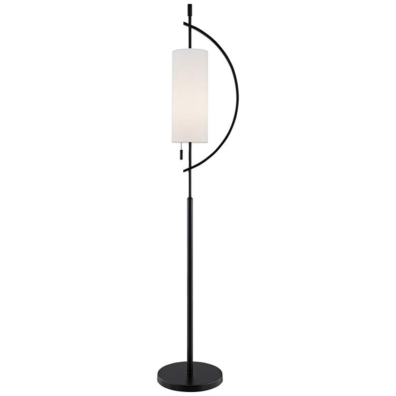 Image 2 Lite Source Renessa 63 1/2 inch Black and White Modern Floor Lamp