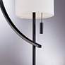 Lite Source Renessa 63 1/2" Black and White Modern Floor Lamp