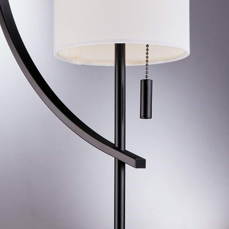 Lite Source Renessa Black and White Modern Floor Lamp more views