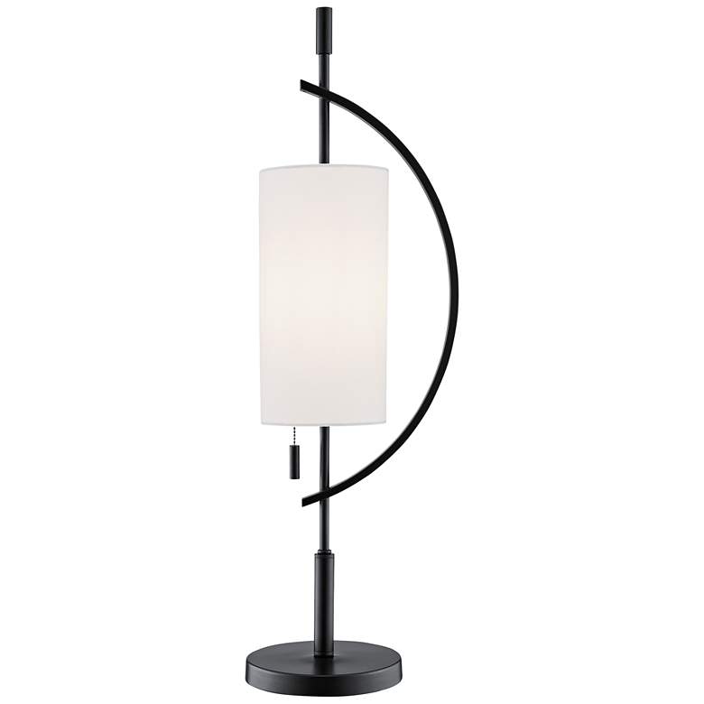 Lite Source Renessa Black and White Modern Table Lamp