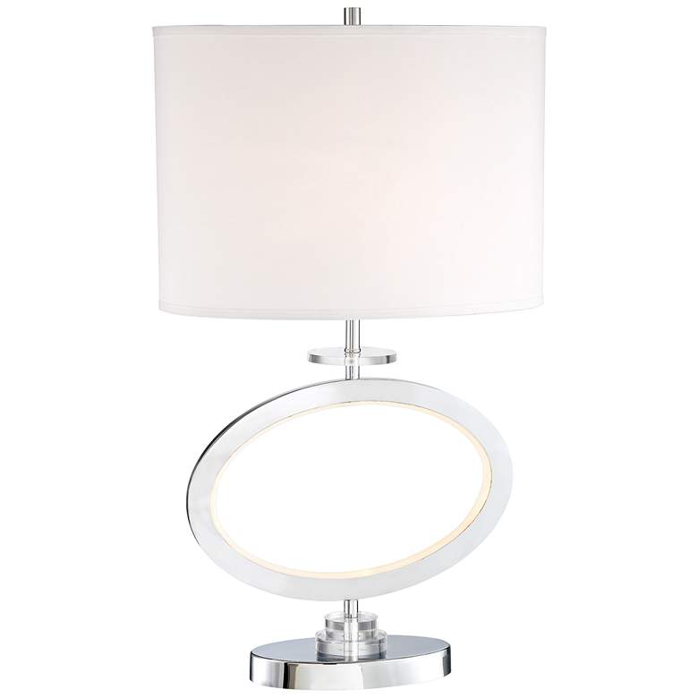 Image 1 Lite Source Renia II 29" High Chrome LED Table Lamp with Night Light