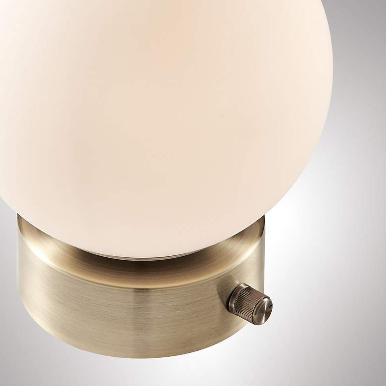 Image 4 Lite Source Reon 8 1/2" High Brushed Gold Globe Accent Lamp more views