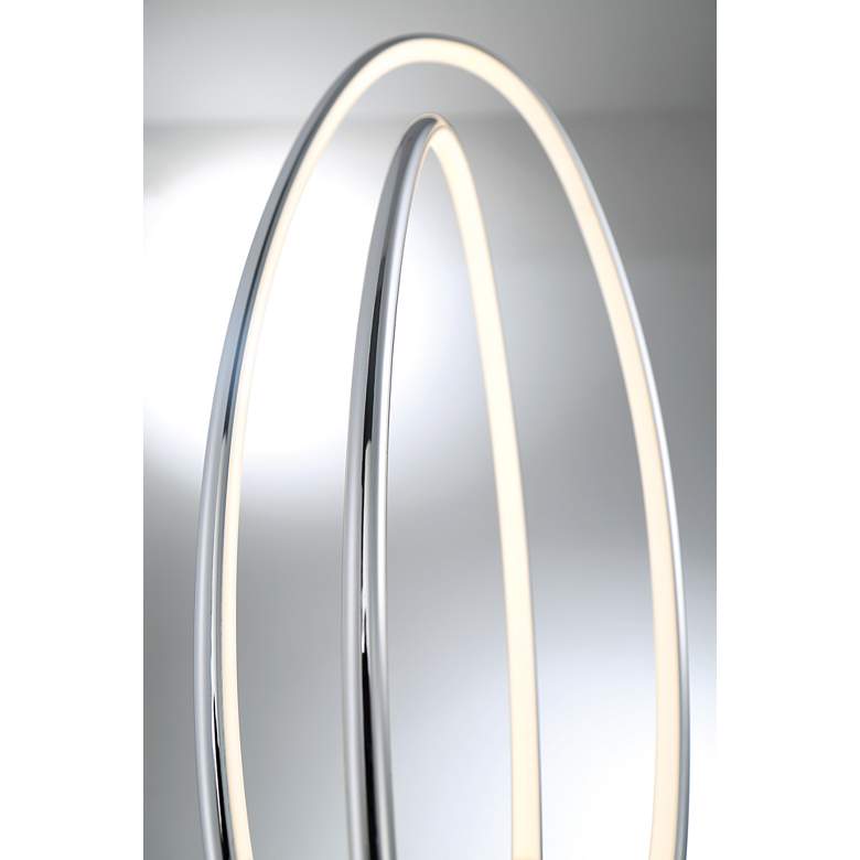 Image 2 Lite Source Rhea Chrome Intertwined Oval LED Table Lamp more views