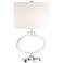 Lite Source Ring 29" High Chrome Oval LED Night Light Table Lamp